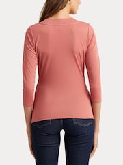 Lauren Ralph Lauren Pink Jainab Mid Sleeve Pullover Top - Image 6 of 9