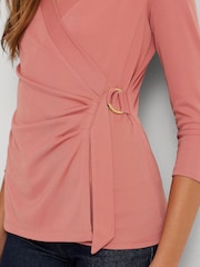 Lauren Ralph Lauren Pink Jainab Mid Sleeve Pullover Top - Image 7 of 9