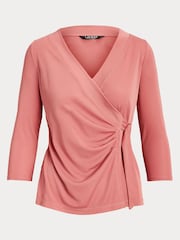 Lauren Ralph Lauren Pink Jainab Mid Sleeve Pullover Top - Image 8 of 9