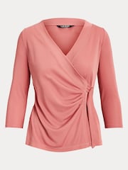 Lauren Ralph Lauren Pink Jainab Mid Sleeve Pullover Top - Image 9 of 9