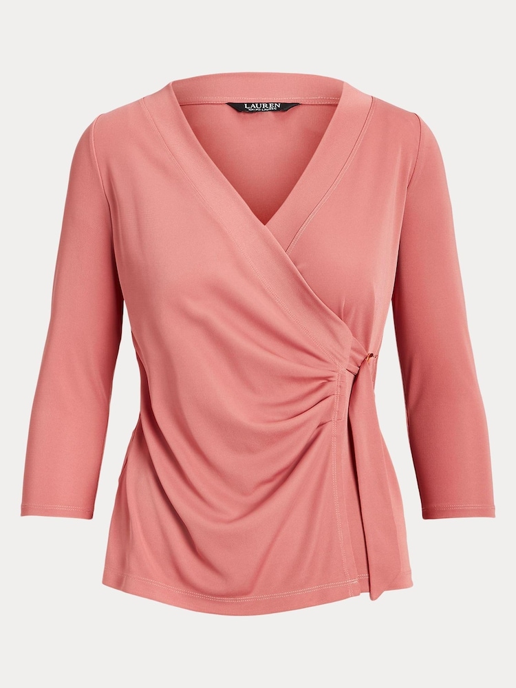 Lauren Ralph Lauren Pink Jainab Mid Sleeve Pullover Top - Image 9 of 9