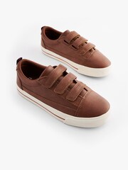 Tan Brown Standard Fit (F) Strap Touch Fastening Shoes - Image 1 of 9