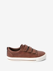 Tan Brown Standard Fit (F) Strap Touch Fastening Shoes - Image 2 of 9