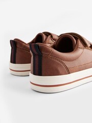 Tan Brown Standard Fit (F) Strap Touch Fastening Shoes - Image 7 of 9