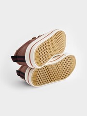 Tan Brown Standard Fit (F) Strap Touch Fastening Shoes - Image 8 of 9