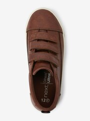 Tan Brown Standard Fit (F) Strap Touch Fastening Shoes - Image 9 of 9