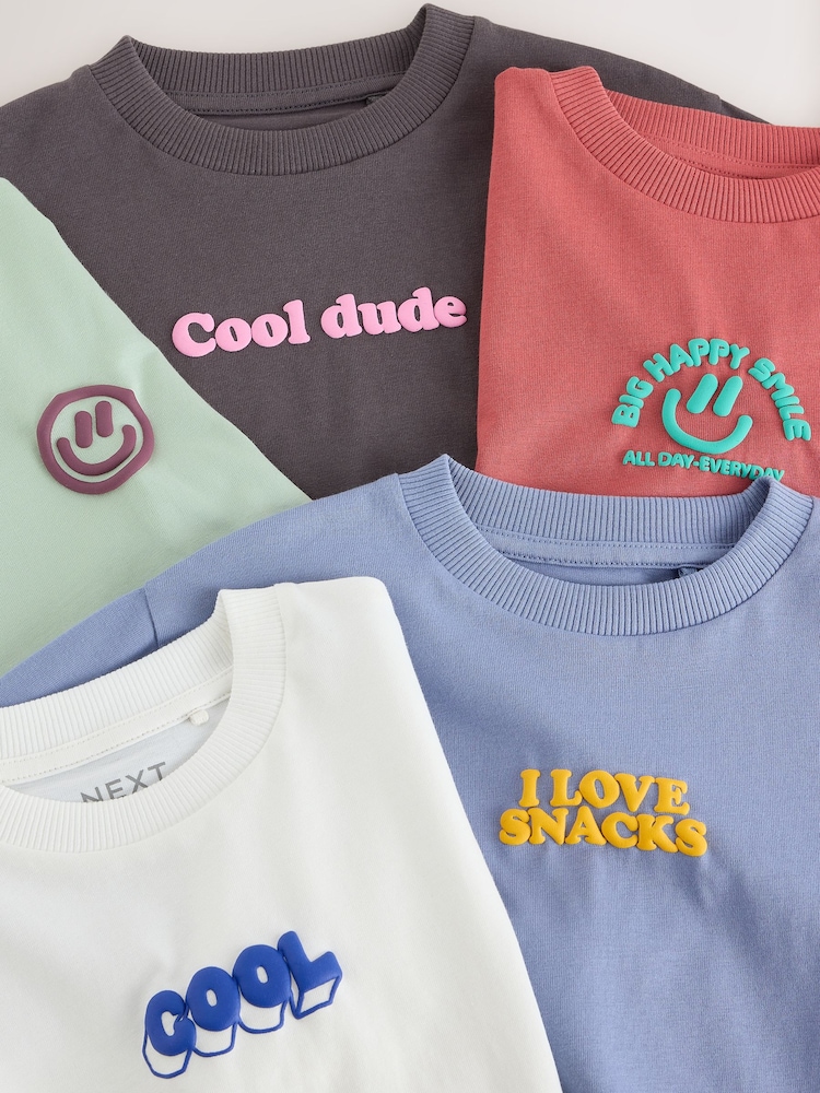 Multi Bright Slogan - Lot de t-shirts à manches longues 5 (3mois -7ans) - Image 9 de 9 Multi Bright Slogan - Lot de t-shirts à manches longues 5 (3mois -7ans) - Image 9 de 9