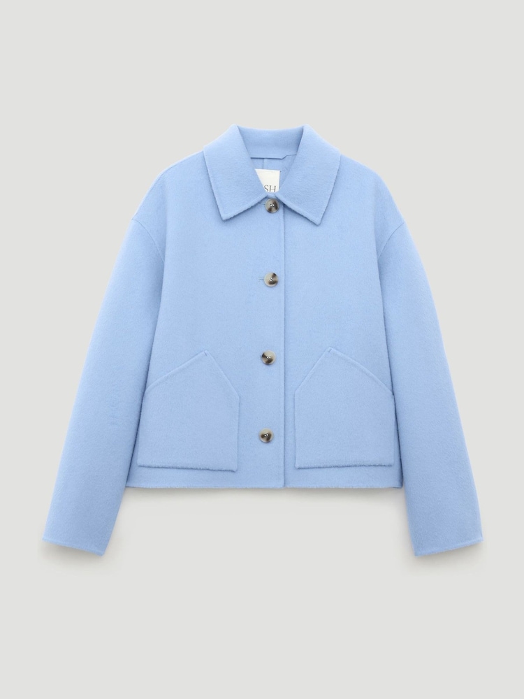 Hush Blue Pure Wool Double Faced Jacket - Image 6 of 6 Hush Blue Pure Wool Double Faced Jacket - Image 6 of 6
