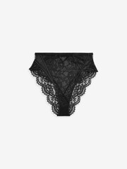 Black High Rise Glamour Lace Knickers - Image 6 of 7