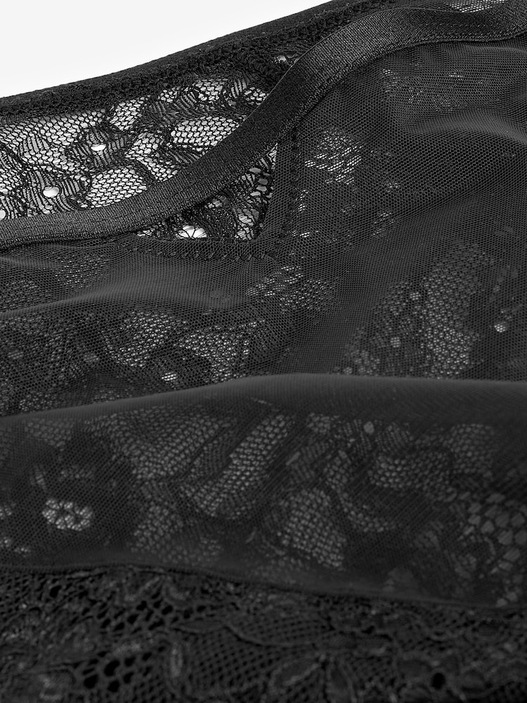 Black High Rise Glamour Lace Knickers - Image 7 of 7