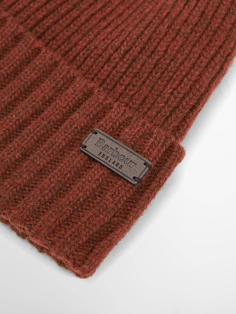 Barbour® Brown Carlton Beanie Hat - Image 2 of 2