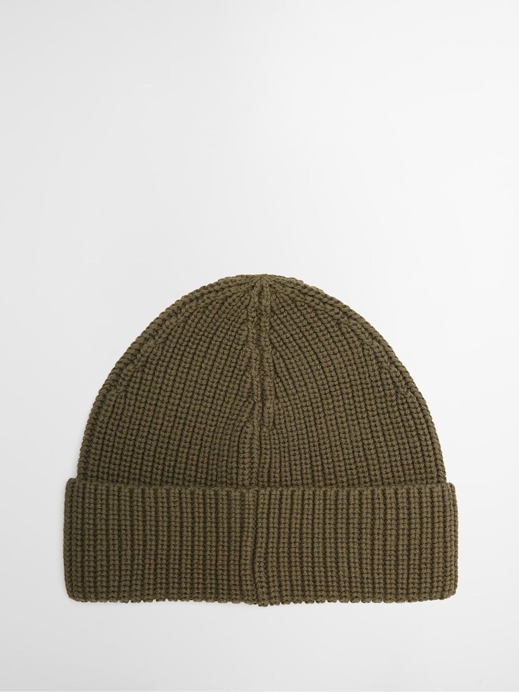 Barbour International Green Cascade Knitted Beanie Hat - Image 2 of 3 Barbour International Green Cascade Knitted Beanie Hat - Image 2 of 3