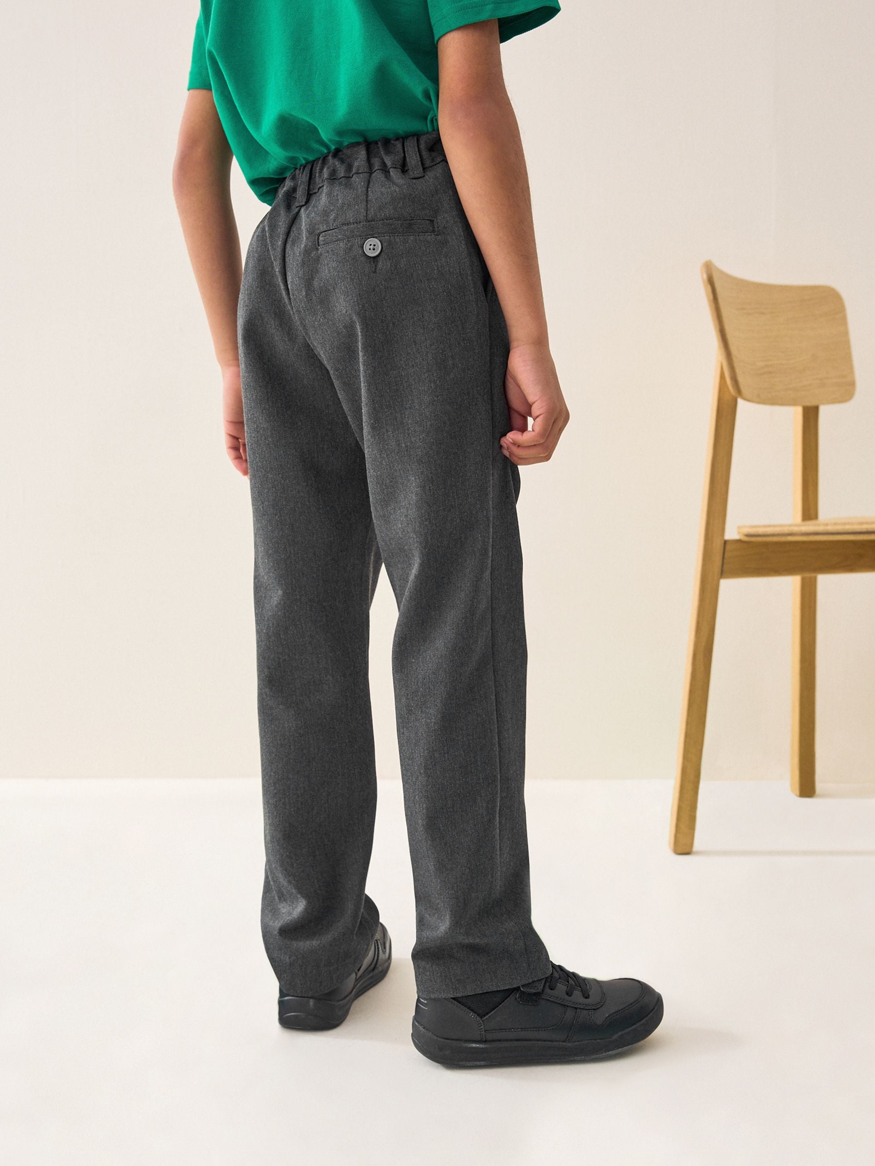 Buy Grey Regular Waist School Formal Trousers (3-17yrs) from Next