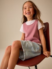 Mauve Purple Short Sleeve Double Layer T-Shirt (3-16yrs) - Image 4 of 4
