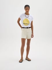 Hush White Le Soleil Cotton Tank Top - Image 2 of 6