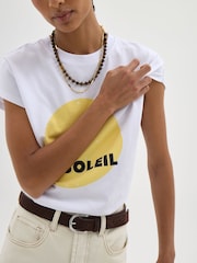 Hush White Le Soleil Cotton Tank Top - Image 4 of 6