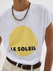 Hush White Le Soleil Cotton Tank Top - Image 5 of 6