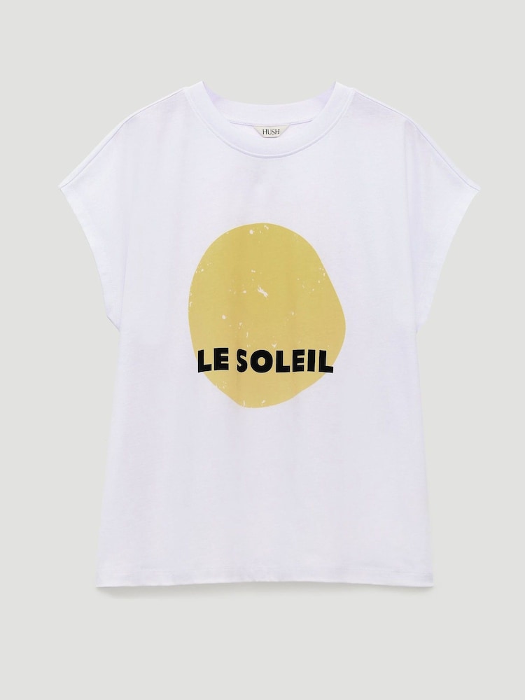 Hush White Le Soleil Cotton Tank Top - Image 6 of 6