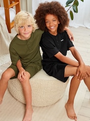 Black/Green Short Pyjamas 2 Pack (3-16yrs) - Image 4 of 7