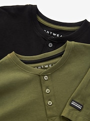 Black/Green Short Pyjamas 2 Pack (3-16yrs) - Image 7 of 7