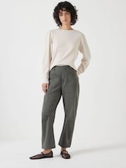 Hush Cream Emily Puff Sleeve Jersey Top - Image 2 of 5