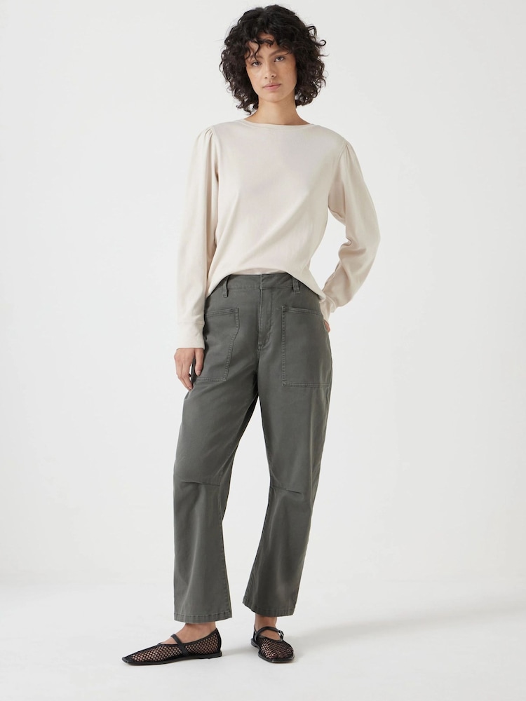 Hush Cream Emily Puff Sleeve Jersey Top - Image 2 of 5 Hush Cream Emily Puff Sleeve Jersey Top - Image 2 of 5