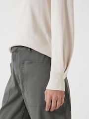 Hush Cream Emily Puff Sleeve Jersey Top - Image 4 of 5