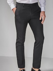 Black Skinny Fit Tuxedo Suit Trousers - Image 1 of 10
