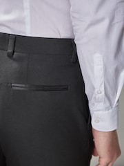 Black Skinny Fit Tuxedo Suit Trousers - Image 5 of 10