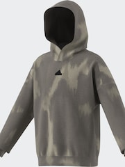 adidas Charcoal Grey Kids Sportswear Future Icons All-Over Print Hoodie - Image 6 of 7