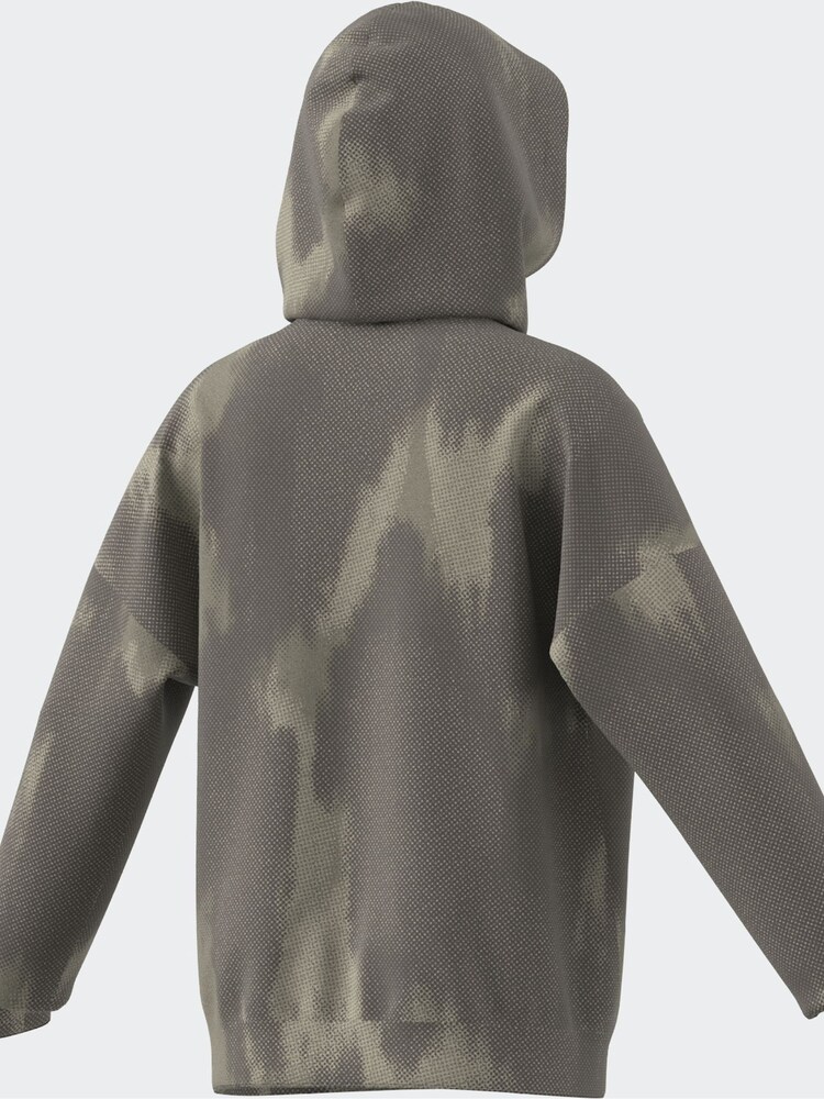 adidas Charcoal Grey Kids Sportswear Future Icons All-Over Print Hoodie - Image 7 of 7