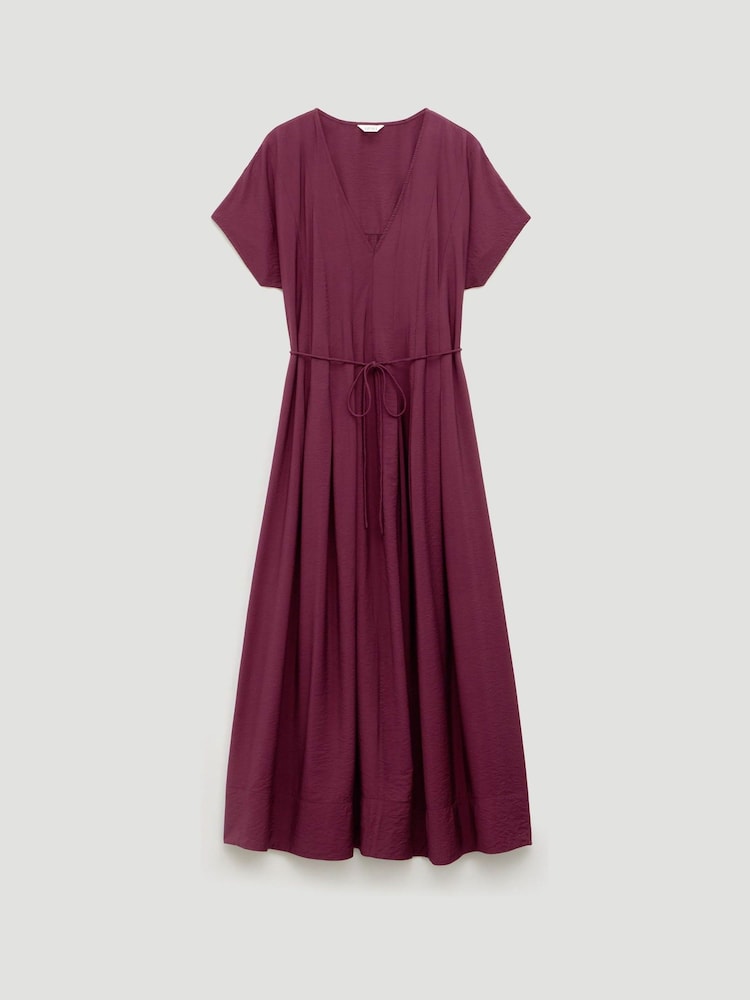 Hush Red Bronte Pleated Air Flow Midi Dress - Image 5 of 5