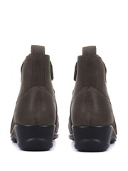 Pavers Grey Ladies Dual Zip Leather Ankle Boots - Image 3 of 5