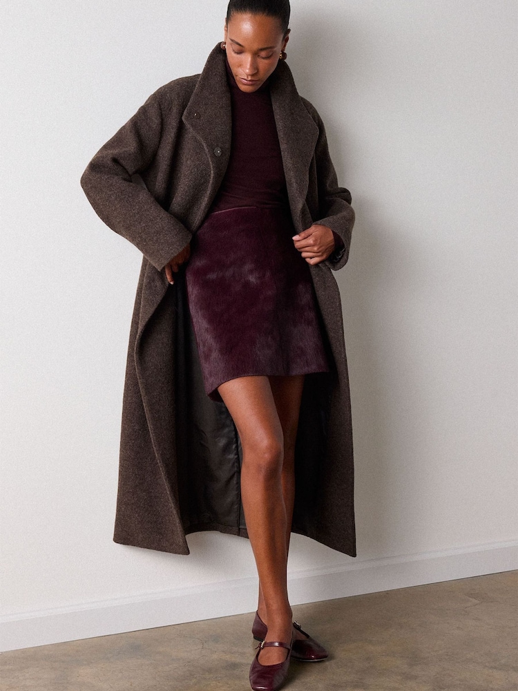 Whistles Petite Morgan Wool Funnel Wrap Coat - Bilde 1 av 4