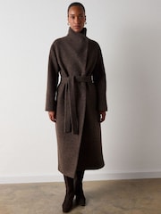 Whistles Petite Morgan Wool Funnel Wrap Coat - Bilde 4 av 4