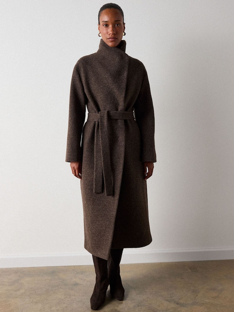 Whistles Petite Morgan Wool Funnel Wrap Coat - Bilde 4 av 4