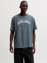JACK & JONES Blue Logo Regular Fit T-Shirt - Image 1 of 6