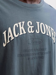 JACK & JONES Blue Logo Regular Fit T-Shirt - Image 3 of 6