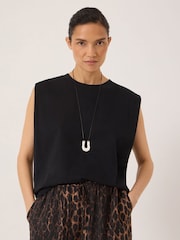 Hush Black Baila Cotton Sleeveless Tank - Image 1 of 5