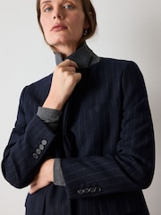 Whistles Pinstripe Wool Blend Blazer - Εικόνα 1 από 4