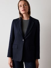 Whistles Pinstripe Wool Blend Blazer - Εικόνα 3 από 4