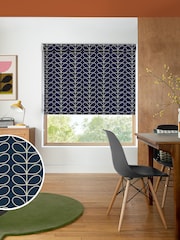 Orla Kiely Blue Linear Stem Made to Measure Roller Blinds - Image 1 of 5