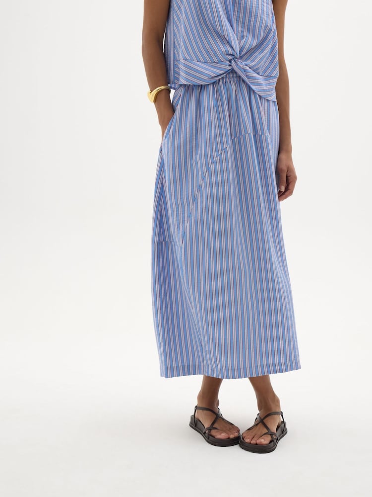 Hush Red Liddie Air Flow Barrel Midi Skirt - Image 1 of 5 Hush Red Liddie Air Flow Barrel Midi Skirt - Image 1 of 5