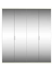 Wiemann Peyton White Mirror Semi Fitted 4 Door Wardrobe - Image 2 of 4