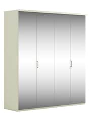 Wiemann Peyton White Mirror Semi Fitted 4 Door Wardrobe - Image 3 of 4