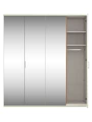 Wiemann Peyton White Mirror Semi Fitted 4 Door Wardrobe - Image 4 of 4
