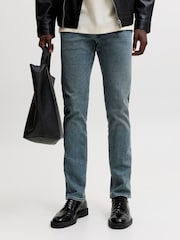 JACK & JONES Blue Tint Glenn Slim Fit Jeans - Image 3 of 8