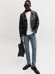 JACK & JONES Blue Tint Glenn Slim Fit Jeans - Image 5 of 8