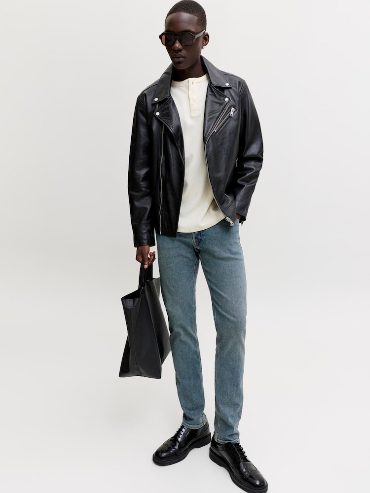 أزرق - جينز تلبيس رشيق Glenn من Jack & Jones - صورة 5 من 5