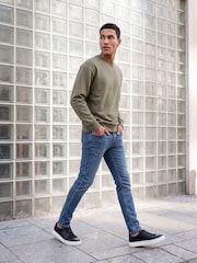 JACK & JONES Blue Tint Glenn Slim Fit Jeans - Image 8 of 8